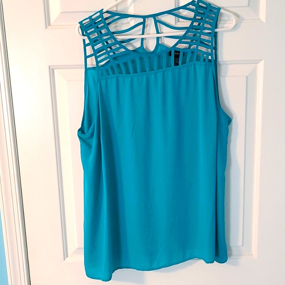 Torrid size 2 blue cage tank top